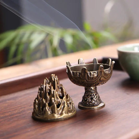 Elegant Alloy Aromatherapy Furnace - Antique Agarwood & Sandalwood Stove For Home Decor - KYAAN