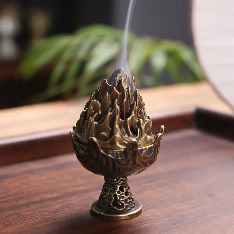 Elegant Alloy Aromatherapy Furnace - Antique Agarwood & Sandalwood Stove For Home Decor - KYAAN