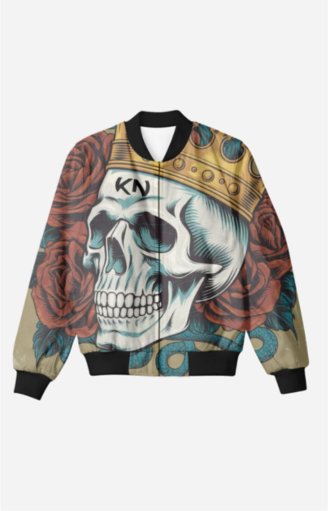 Skull Bomber Jacket - KYAAN URBAN ELEGANCE