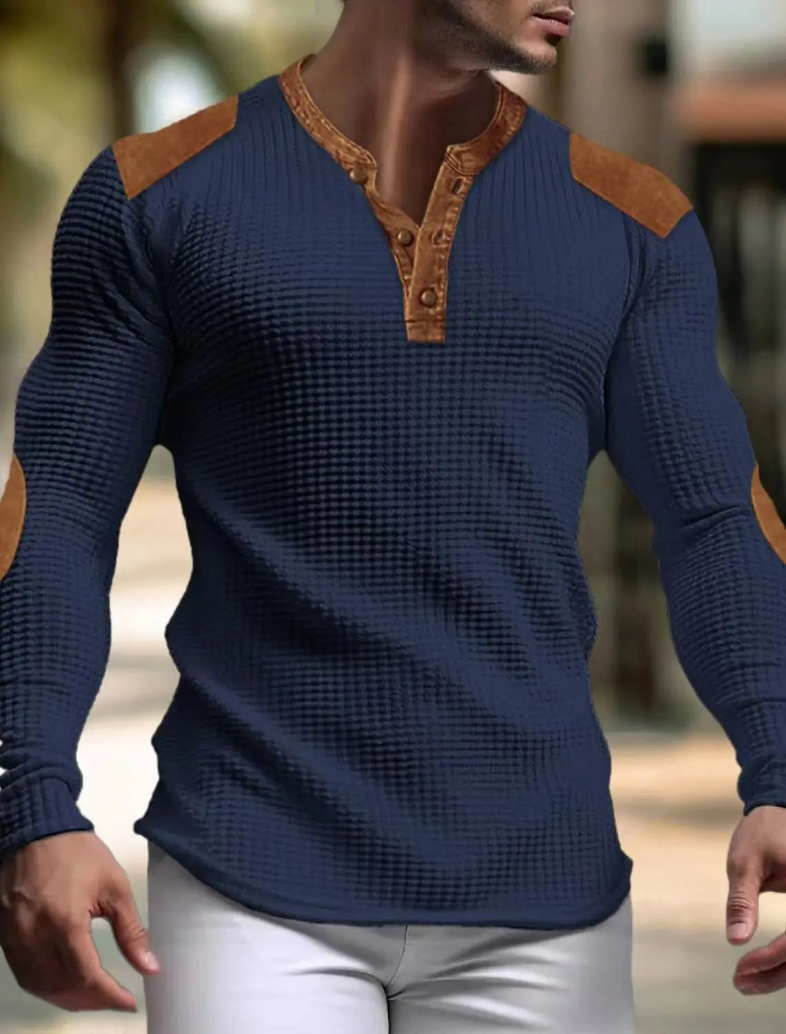 Men's Casual Sweatshirt Fall V-neck - KYAAN