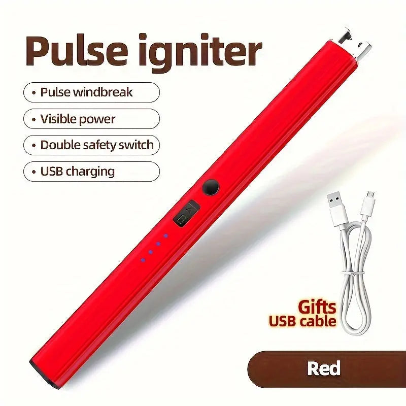 1pc New Electronic Pulse Igniter, Kitchen Celestial Gas Ignition Gun, Charging Lighter Candle Ignition Stick - KYAAN