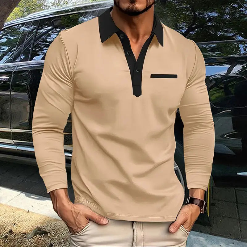 Stitching Long Sleeve Fashion Slim Fit - KYAAN