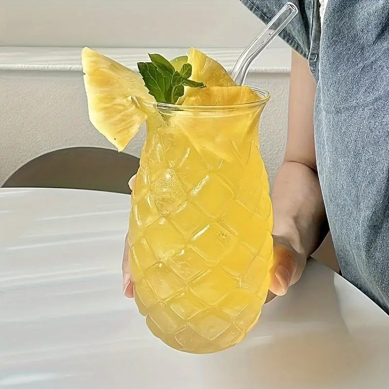 1pc Pineapple-shaped Cocktail Glass, Transparent Glass, Creative Champagne Glass, Drinking Glass, Suitable For Bars, Clubs, Restaurants, Beverages Eid Al-Adha Mubarak - KYAAN