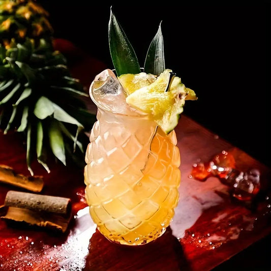 1pc Pineapple-shaped Cocktail Glass, Transparent Glass, Creative Champagne Glass, Drinking Glass, Suitable For Bars, Clubs, Restaurants, Beverages Eid Al-Adha Mubarak - KYAAN