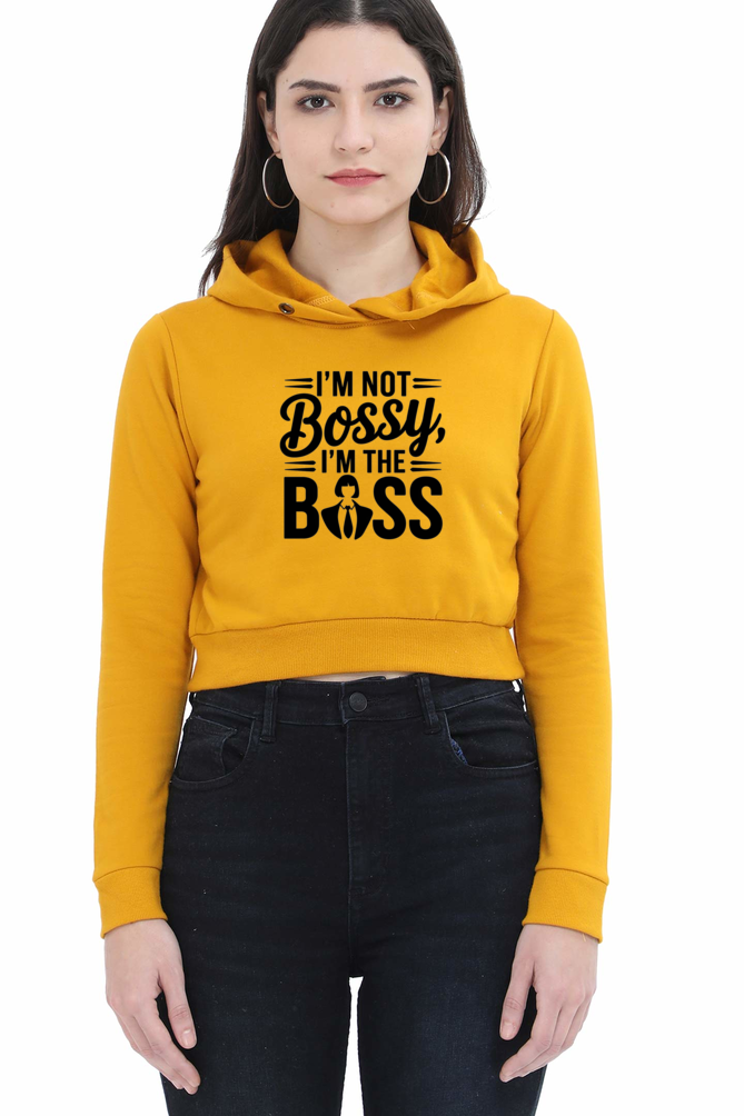 BOSSY Crop Hoodie - KYAAN URBAN ELEGANCE