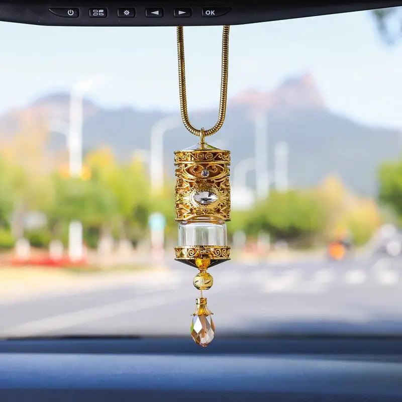 Upgrade Your Car's Look & Smell With These Stylish Aromatherapy Hanging Empty Bottle Car Accessories! (No Fragrance Oil) - KYAAN