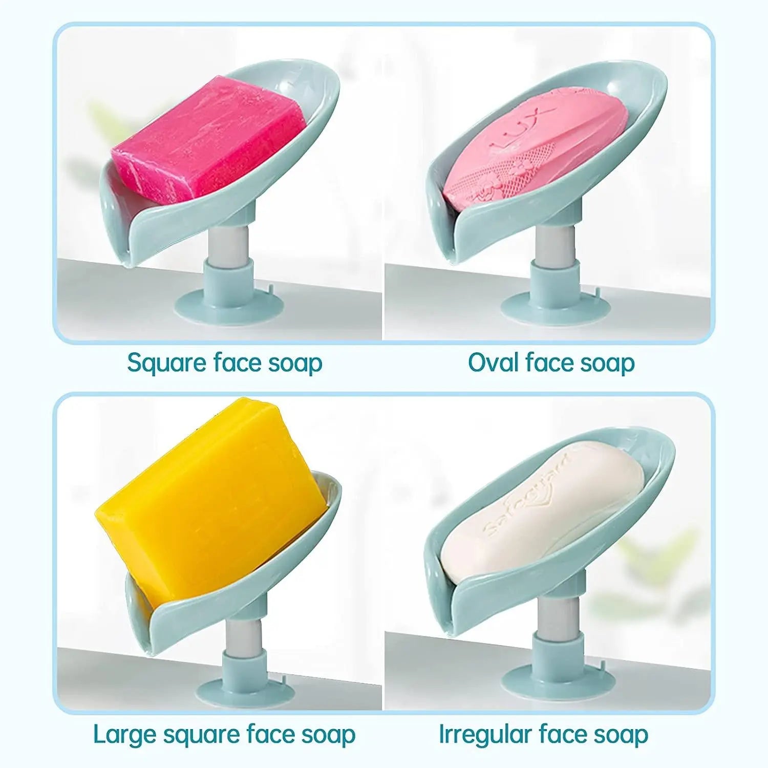 Soap Holder-Leaf Shape Self Draining Soap Holder With Suction Cup(Pack of 1) - KYAAN