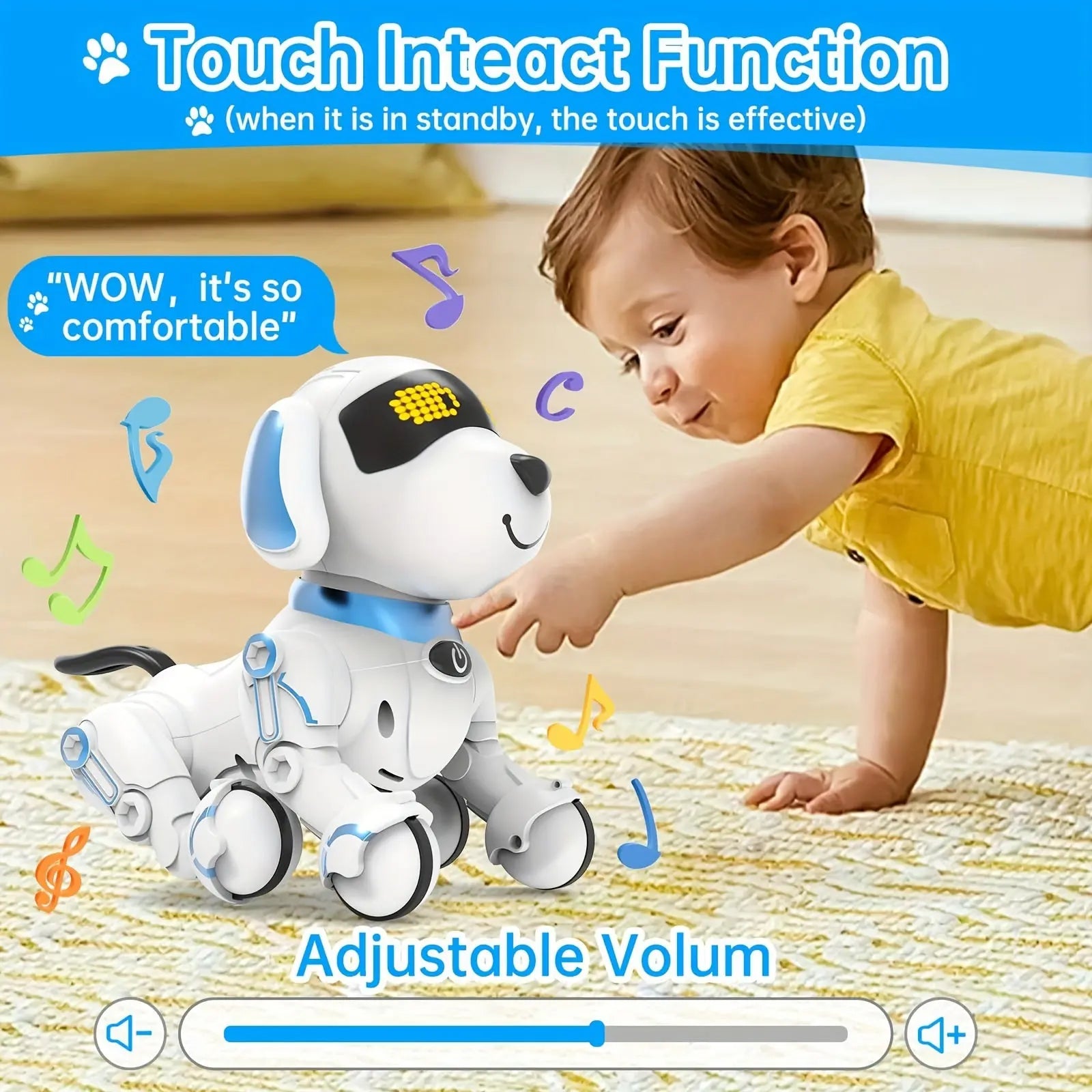 Electronic Pet Dog, Smart Machine Dog, Stunt Machine Dog, Conversational Intelligent Programming, Companion Education Toy, Robot Dog, Christmas, Halloween Gift - KYAAN