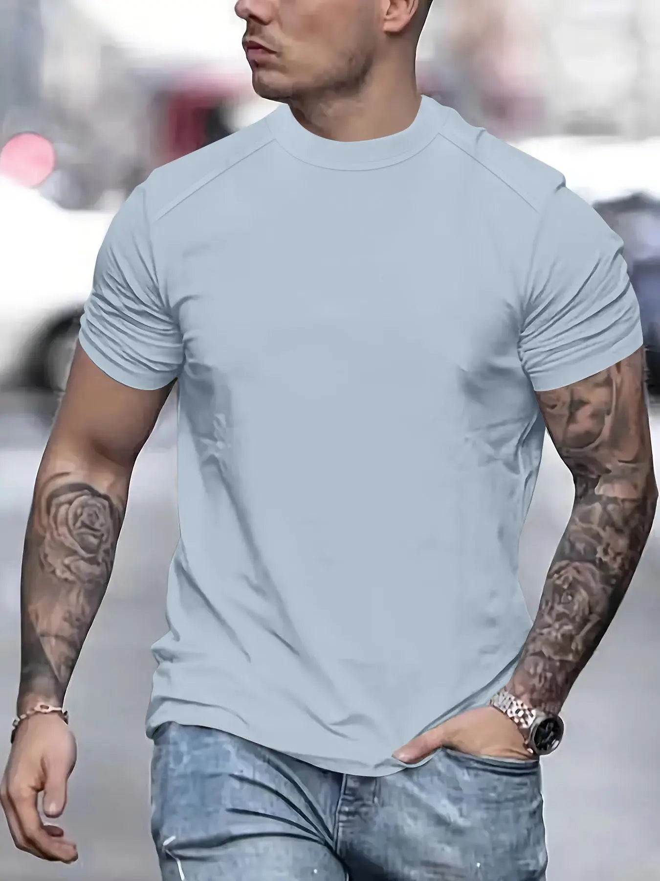 T-shirt Crew Neck Casual Trendy Tops - KYAAN