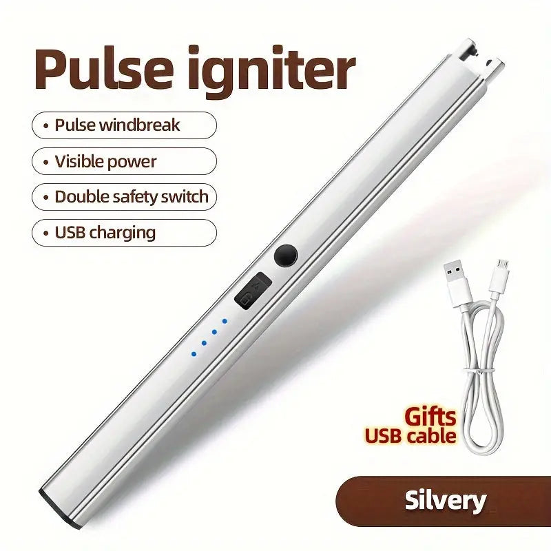 1pc New Electronic Pulse Igniter, Kitchen Celestial Gas Ignition Gun, Charging Lighter Candle Ignition Stick - KYAAN