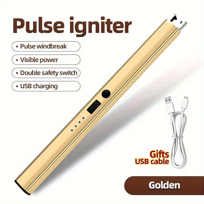 1pc New Electronic Pulse Igniter, Kitchen Celestial Gas Ignition Gun, Charging Lighter Candle Ignition Stick - KYAAN