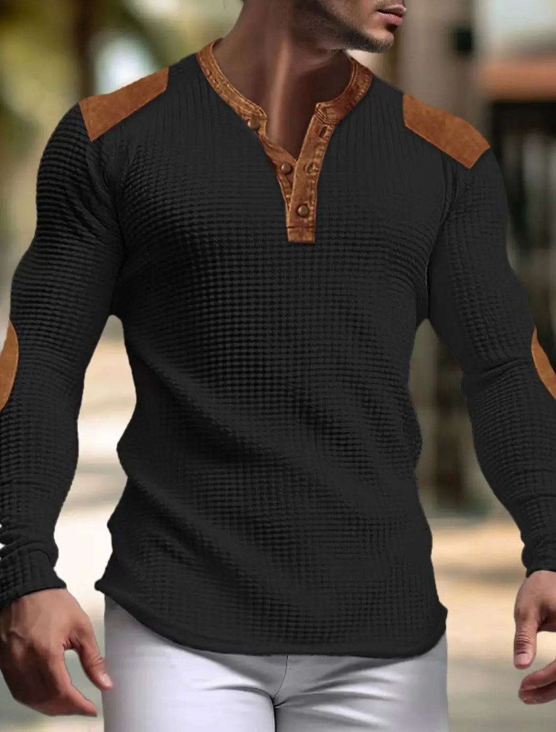 Men's Casual Sweatshirt Fall V-neck - KYAAN