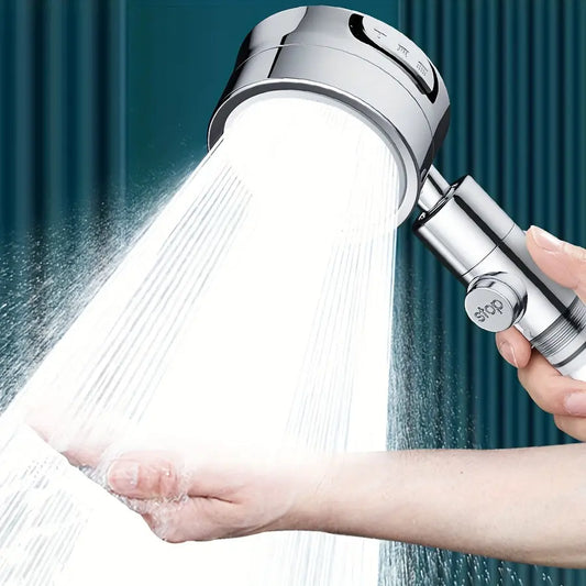 3-Stage Adjustable Shower Head with Filter, Wall-Mounted, Painted Finish, Rain Setting - KYAAN