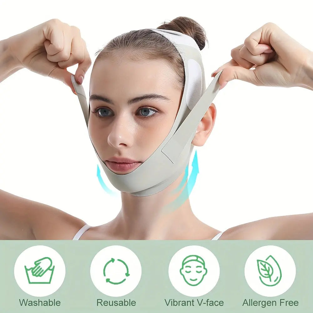 Reusable V Line Lifting Mask, Double Chin Reducer Chin Strap, Lift And Tighten The Face To Prevent Sagging, Ultra-thin Comfortable Reusable Summer Face Belt - Facial Care Gifts For Mother - KYAAN