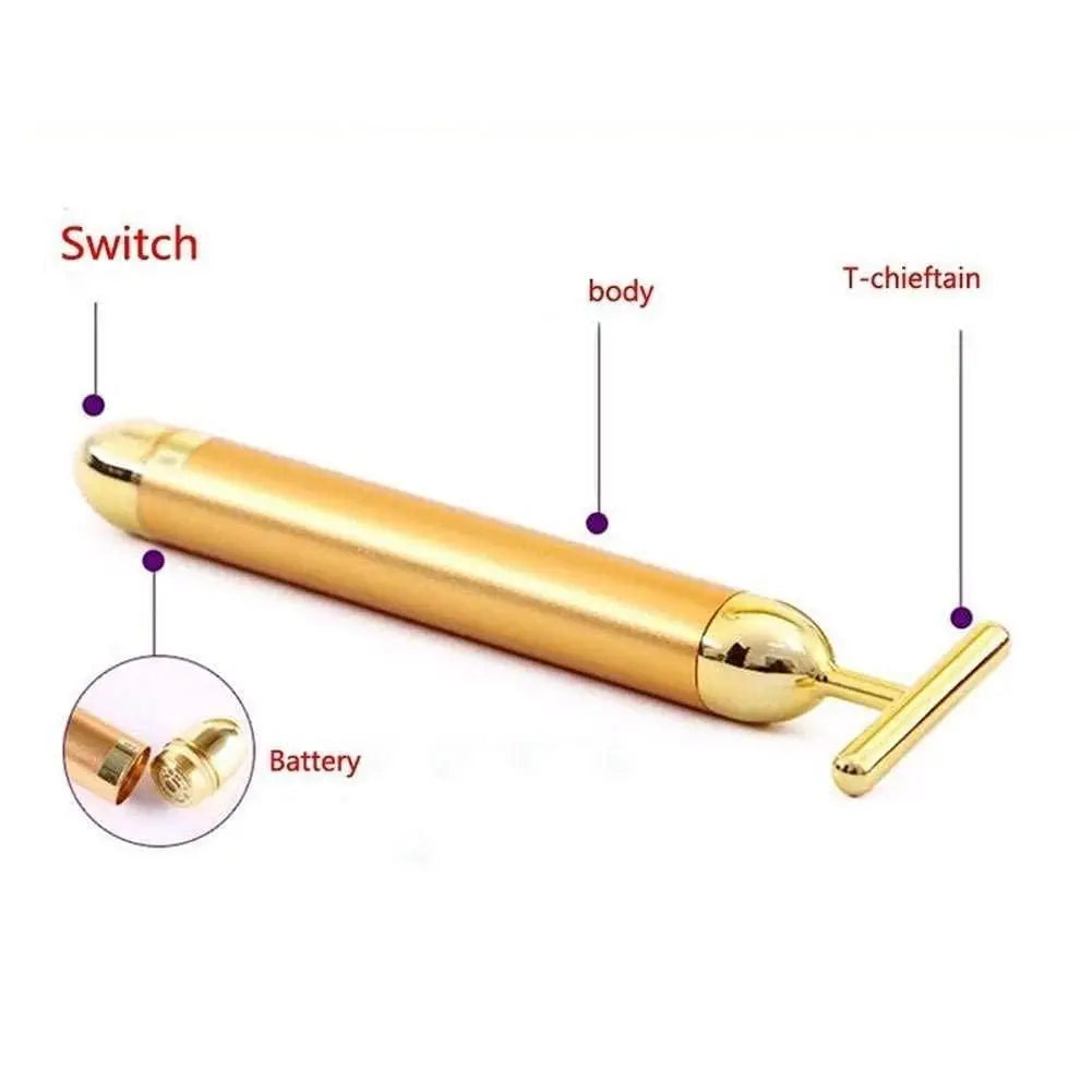 24K Gold Energy Beauty Bar Electric Facial Massage Roller - KYAAN