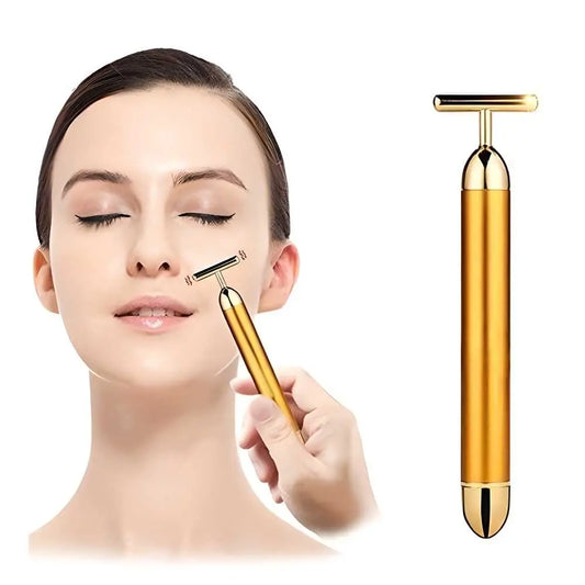 24K Gold Energy Beauty Bar Electric Facial Massage Roller - KYAAN