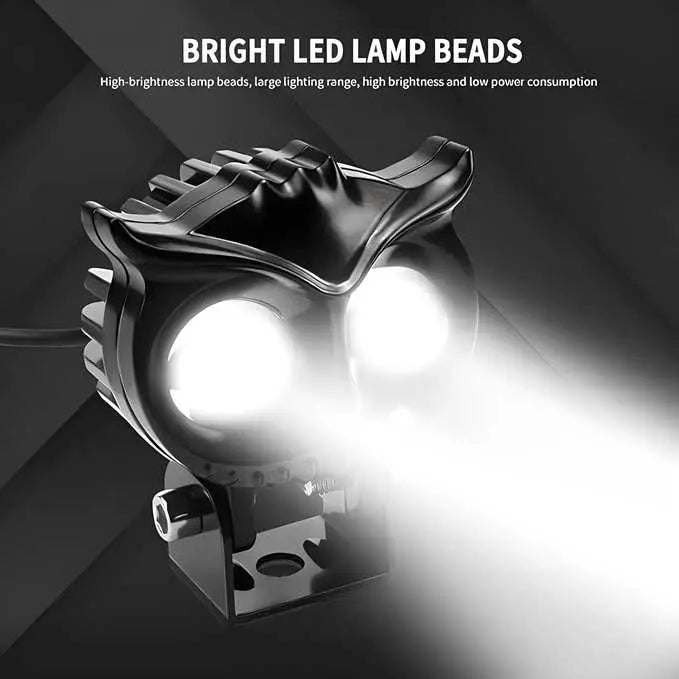 Owl Shape design motorcycle LED Fog light - KYAAN