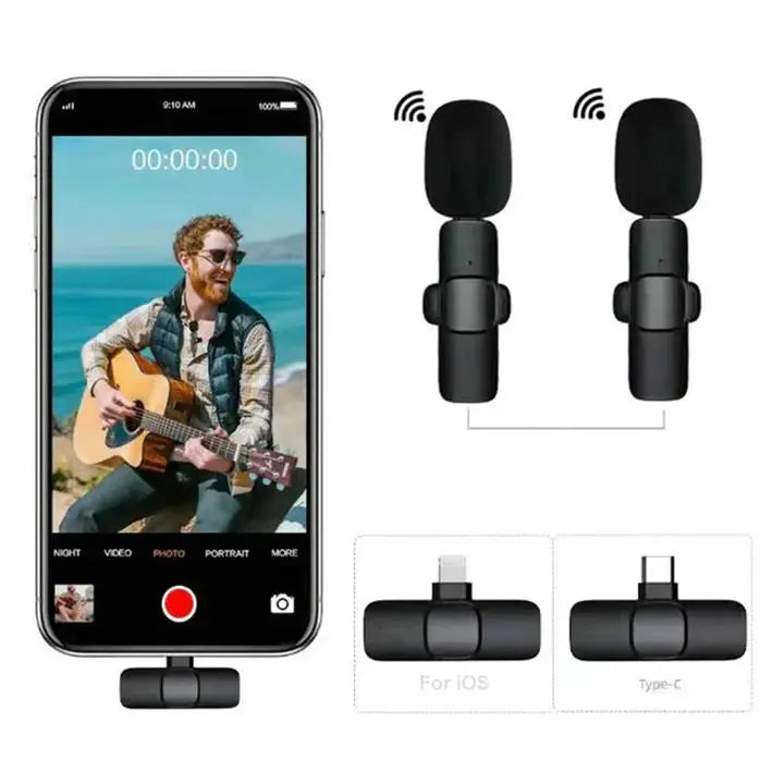 IMPORTED WIRELESS LAVALIER MICROPHONE AUDIO VIDEO RECORDING - KYAAN