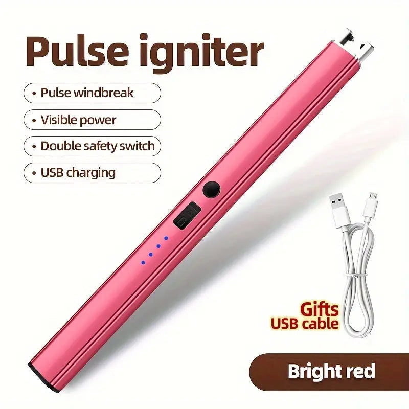 1pc New Electronic Pulse Igniter, Kitchen Celestial Gas Ignition Gun, Charging Lighter Candle Ignition Stick - KYAAN