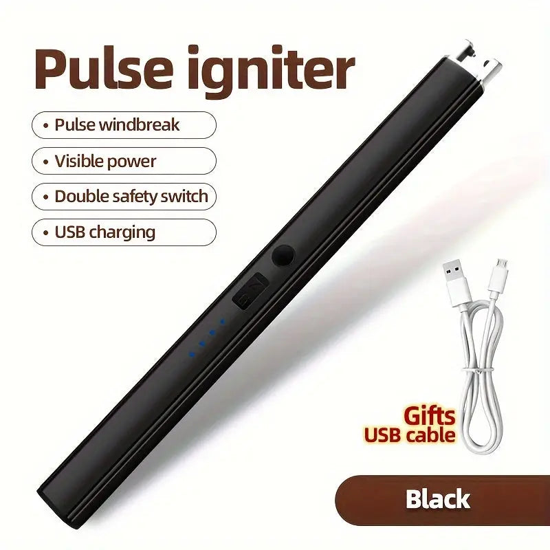 1pc New Electronic Pulse Igniter, Kitchen Celestial Gas Ignition Gun, Charging Lighter Candle Ignition Stick - KYAAN