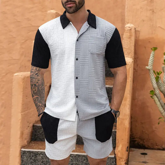 Men's Short Sleeve Plus Size Suit - KYAAN