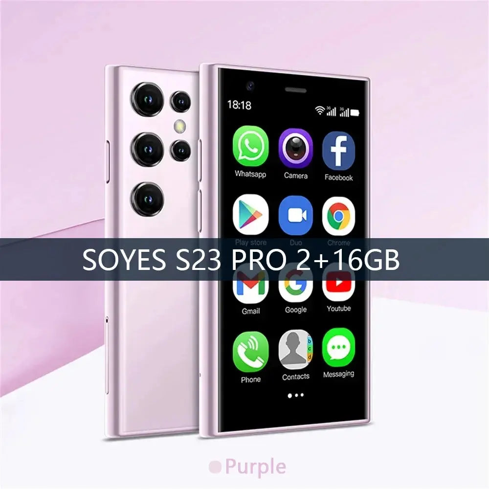 SOYES S23 Pro Mini Smartphone Android 8.1 Dual SIM 3.0 Inch 1000mAh 3G Mobile Phone 2GB+16GB 1000mAh Small Super Mini Cellphone - KYAAN