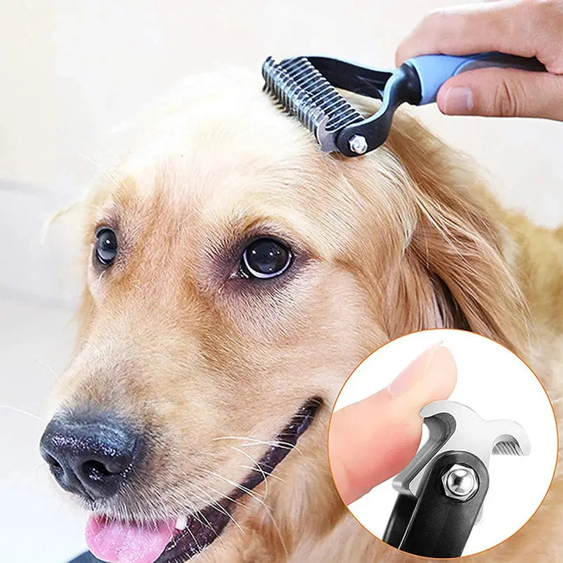 Professional Pet Deshedding Brush Dog Hair Remover Pet Fur Knot Cutter Puppy Cat Comb Brushes Dogs Grooming Shedding Supplies - KYAAN