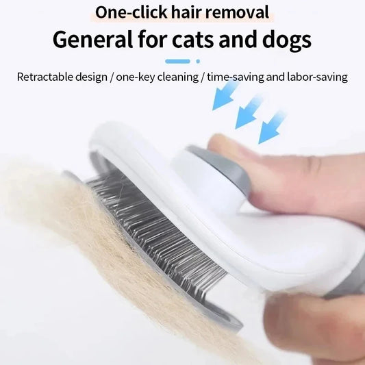 Pet Dog Brush Cat Comb Self Cleaning Pet Hair Remover Brush For Dogs Cats Grooming Tools Pets Dematting Comb Dogs Accessories - KYAAN