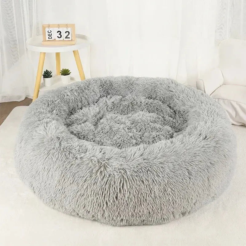 Cats Bed House Donut Round Sofa Supplies Winter Pet Accessories Warm Products Cushions Basket Kitten Mat For Cat Dog Beds - KYAAN