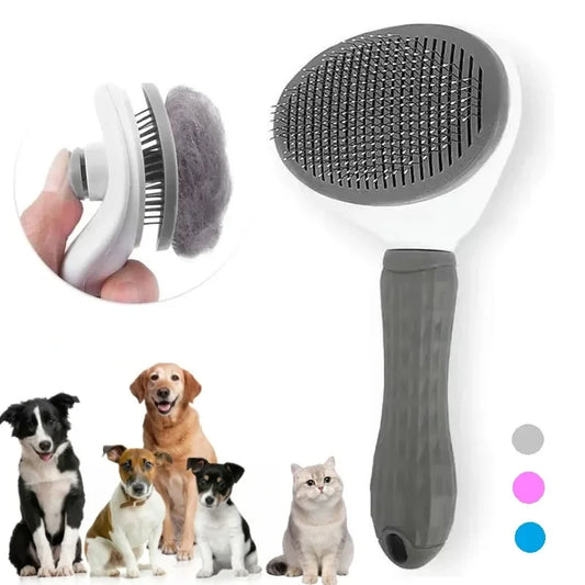 Pet Dog Brush Cat Comb Self Cleaning Pet Hair Remover Brush For Dogs Cats Grooming Tools Pets Dematting Comb Dogs Accessories - KYAAN