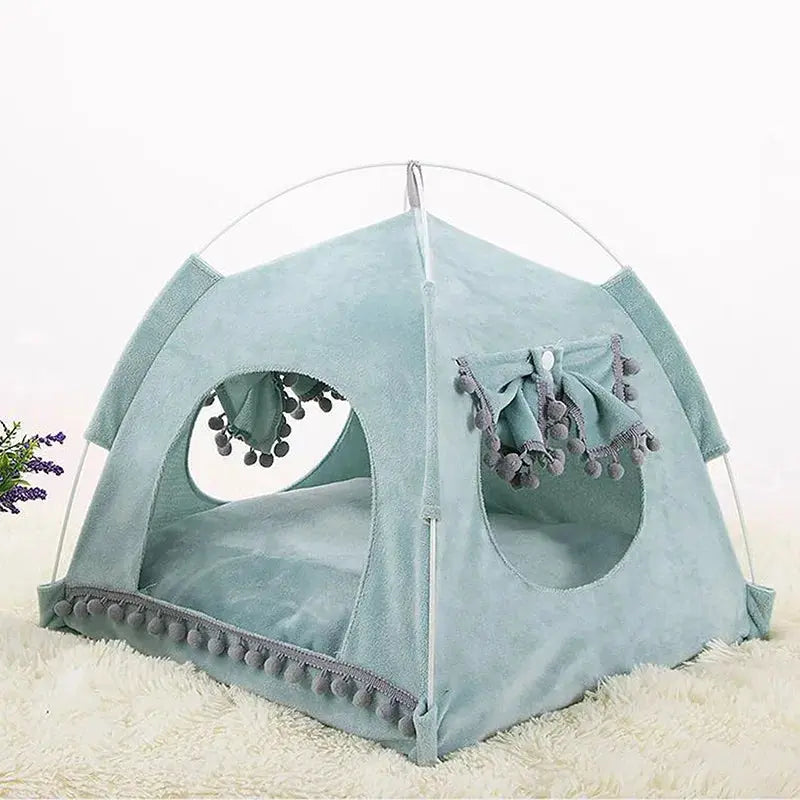 Sweet Princess Cat Bed Foldable Cats Tent Dog House Bed Kitten Dog Basket Beds Cute Cat Houses Home Cushion Pet Kennel Products - KYAAN