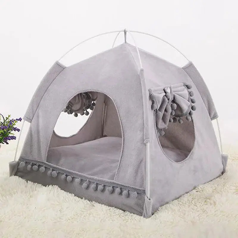 Sweet Princess Cat Bed Foldable Cats Tent Dog House Bed Kitten Dog Basket Beds Cute Cat Houses Home Cushion Pet Kennel Products - KYAAN