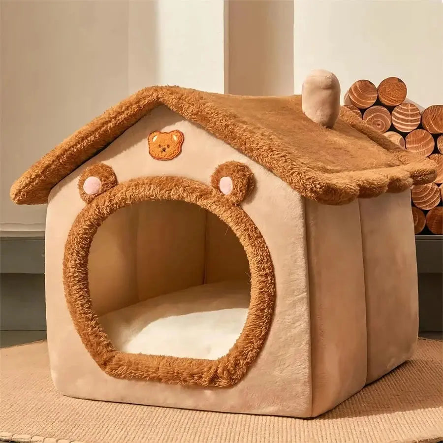 Foldable Pet House Removable Washable Cat House Puppy Cave Sofa Pet Bed House for Extra Small Dogs and Small and Medium Cats - KYAAN