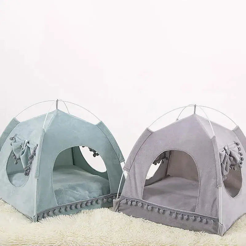 Sweet Princess Cat Bed Foldable Cats Tent Dog House Bed Kitten Dog Basket Beds Cute Cat Houses Home Cushion Pet Kennel Products - KYAAN