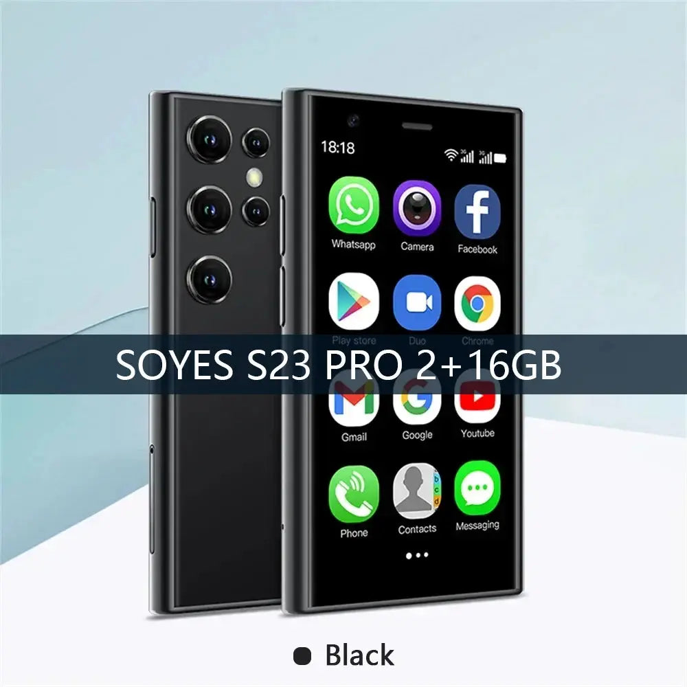 SOYES S23 Pro Mini Smartphone Android 8.1 Dual SIM 3.0 Inch 1000mAh 3G Mobile Phone 2GB+16GB 1000mAh Small Super Mini Cellphone - KYAAN