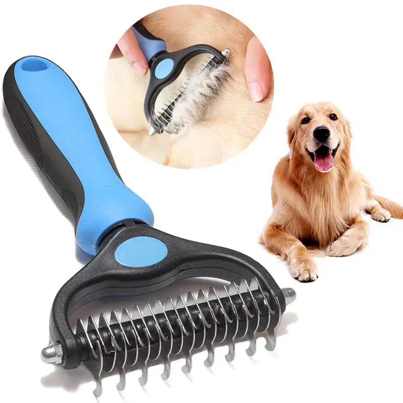 Professional Pet Deshedding Brush Dog Hair Remover Pet Fur Knot Cutter Puppy Cat Comb Brushes Dogs Grooming Shedding Supplies - KYAAN