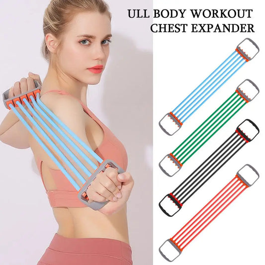 Home Elastic Band Full Body Workout Chest Expander For Pilates Push Ups Muscle Training Home Fitness Equipment Men Arm Trai M7d5 - KYAAN