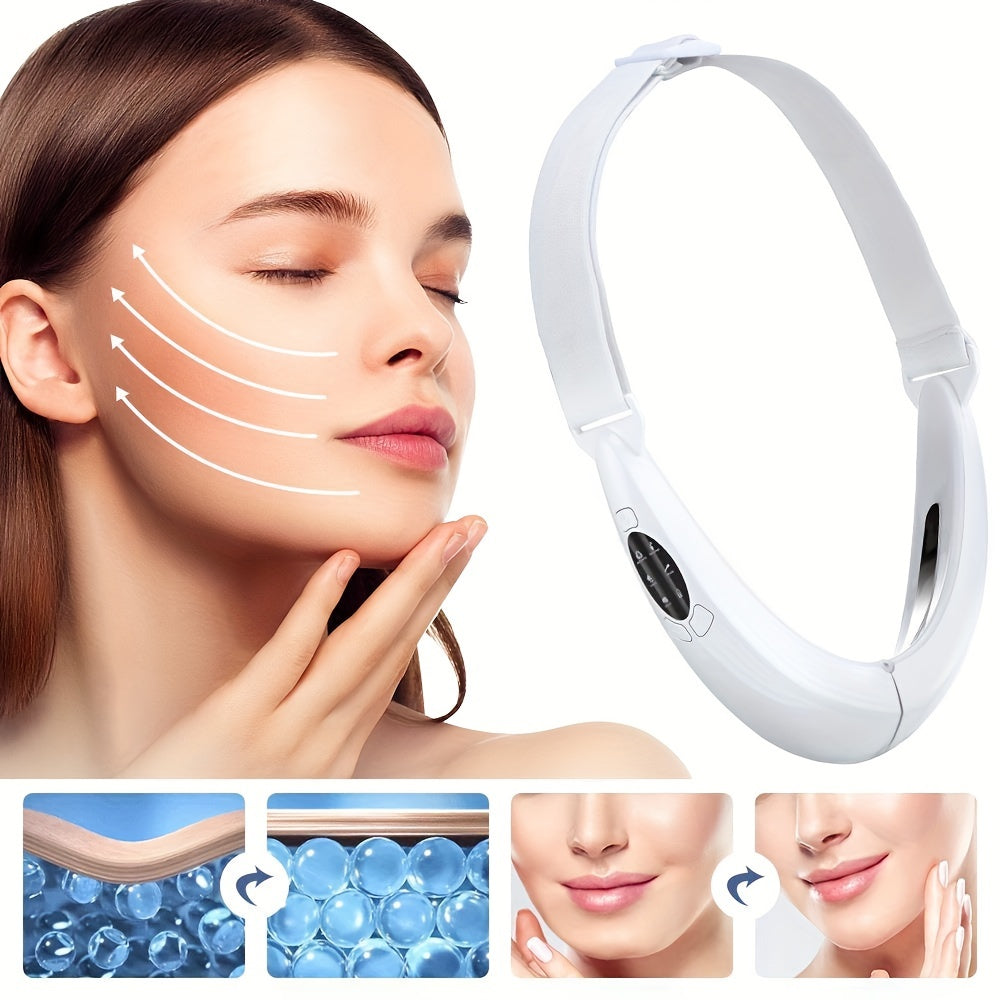 Double Chin Reducer Machine, V Line Face Lift Massager, Portable Shaping Facial Massager - White - KYAAN