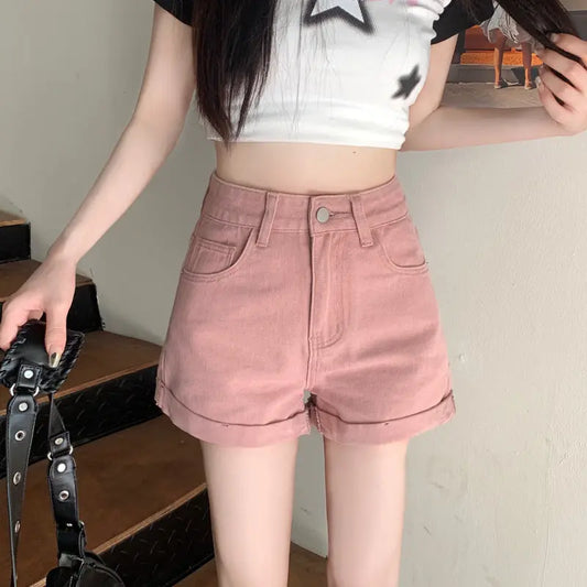 Korean Style Denim Shorts Women's Summer - KYAAN