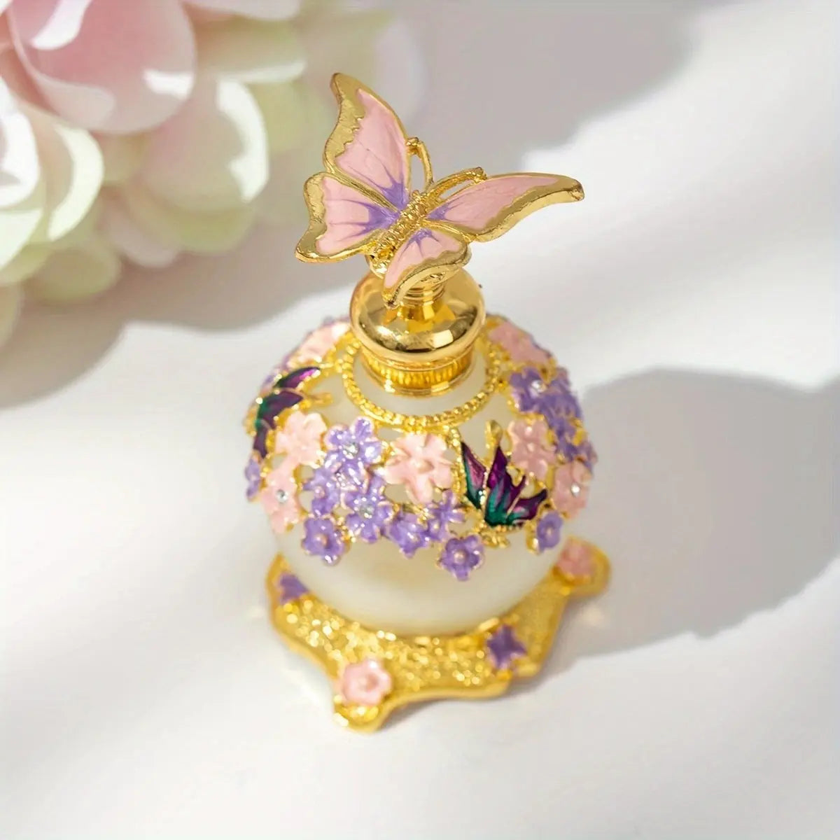 0.85oz Butterfly Metal Bottle Middle East Dubai Arabian Durable High Concentration Perfume Refining Oil Bottle (No Perfume, Only Empty Bottle) - KYAAN