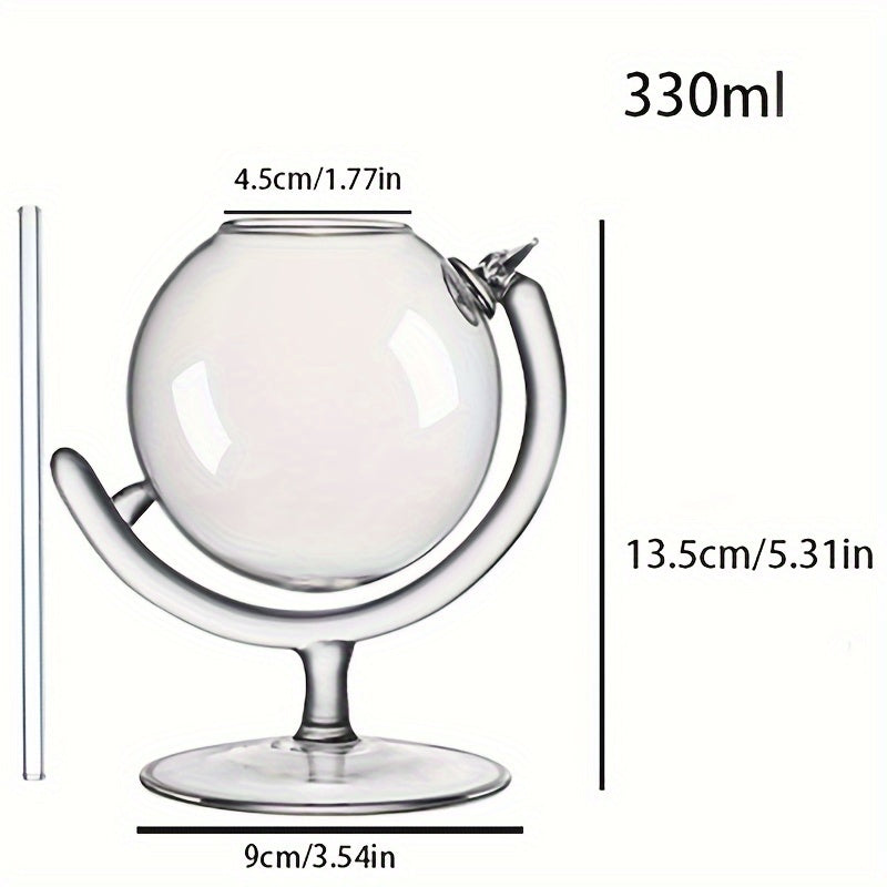 1pc, Creative Glass, Wine Glass, Globe Shape Personality Cocktail Glass, Atmosphere Feeling Cold Drink Cup, Restaurant Red Wine Mixing Glass, Party, Festival Decor Supplies - KYAAN