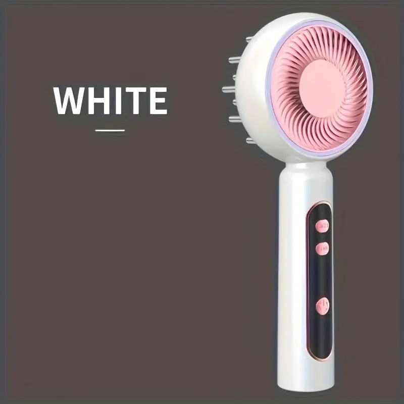 Electric Massage Comb Head Massager Electric Scalp Massage Comb Brush Vibration Electric Massage Brush USB Charging Suitable For Normal Hair Texture - KYAAN