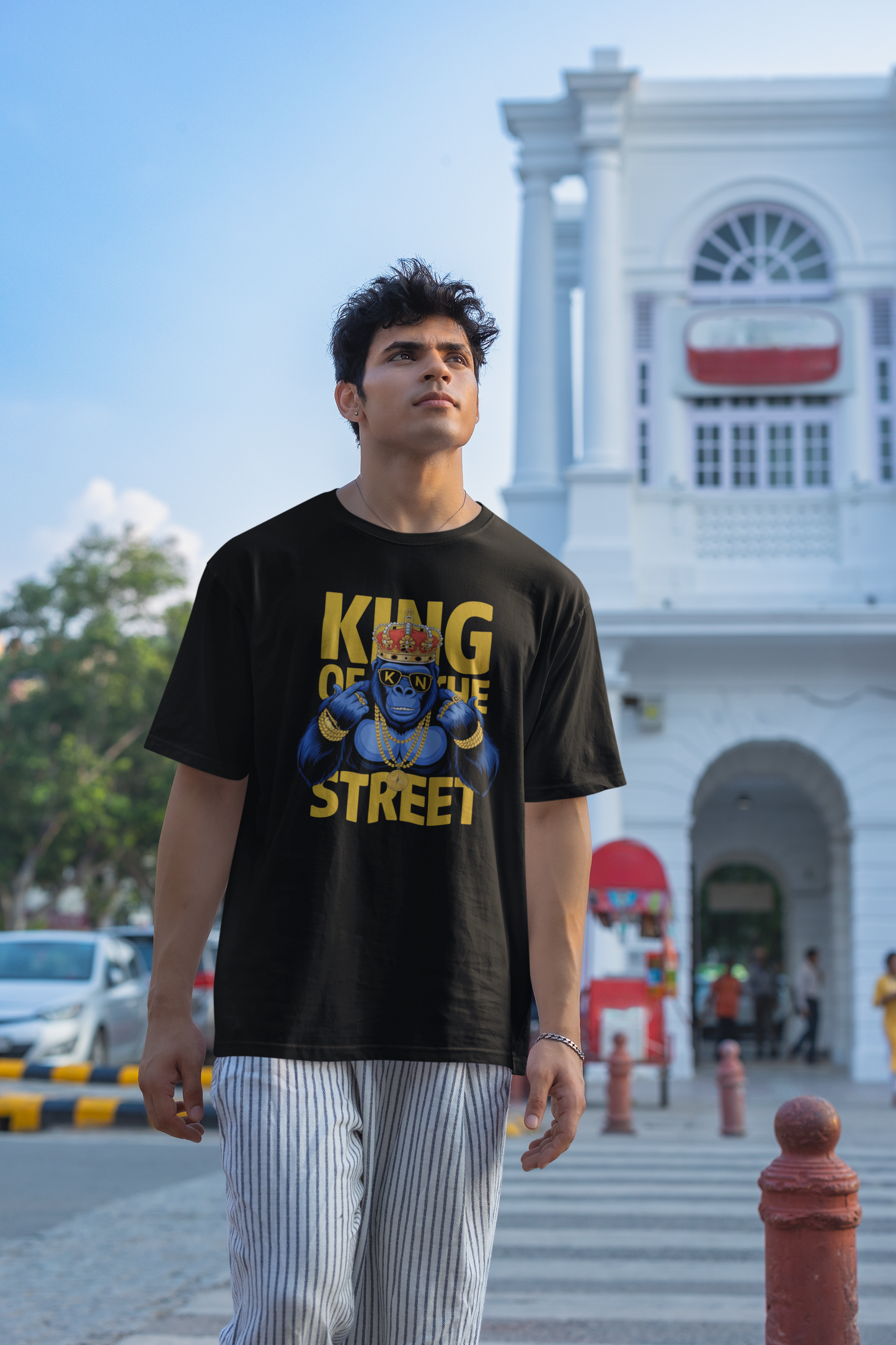 KING OF THE STREET Men's Oversized T-Shirt - KYAAN URBAN ELEGANCE