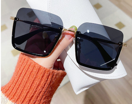 Trendy Square Large Frame Sunglasses With UV Protection - KYAAN