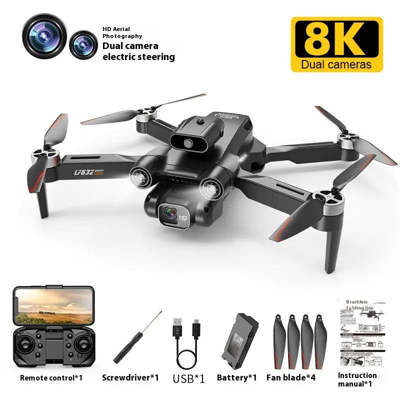 Quadcopter Drone - Brushless Motor, 8K HD Camera, Aerial Photography, GPS, Toy for Adults and Kids - KYAAN