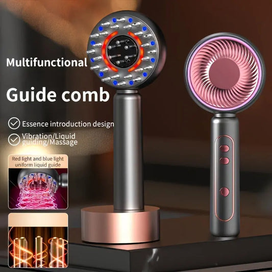 Electric Massage Comb Head Massager Electric Scalp Massage Comb Brush Vibration Electric Massage Brush USB Charging Suitable For Normal Hair Texture - KYAAN