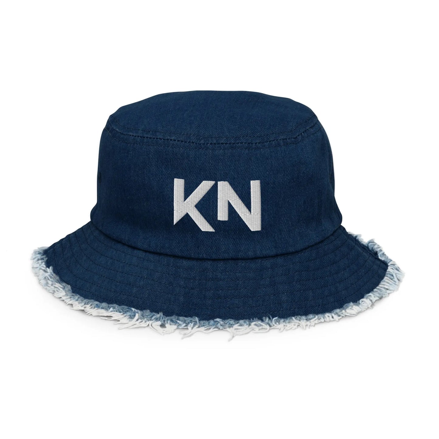 Distressed denim bucket hat - KYAAN URBAN ELEGANCE - KYAAN