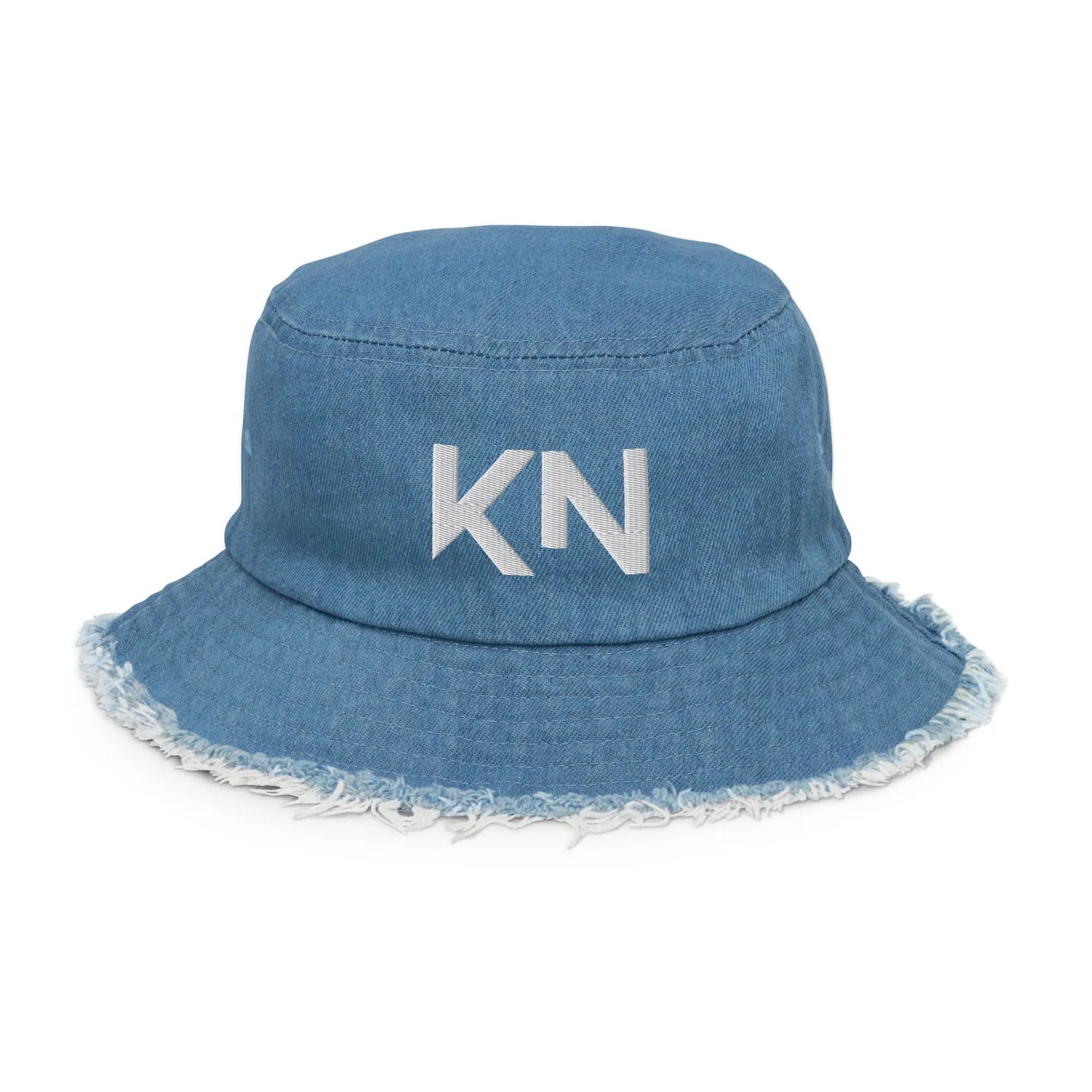 Distressed denim bucket hat - KYAAN URBAN ELEGANCE - KYAAN