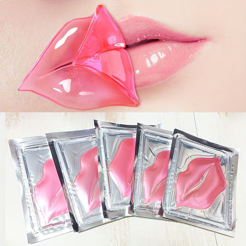 5 Pcs Crystal Lip Mask Reducee The Look Of Ageing Smooth Wrinkle Moisture Essence Patch Lips Plump Gel Personal Care Hydrating Care Tools - KYAAN