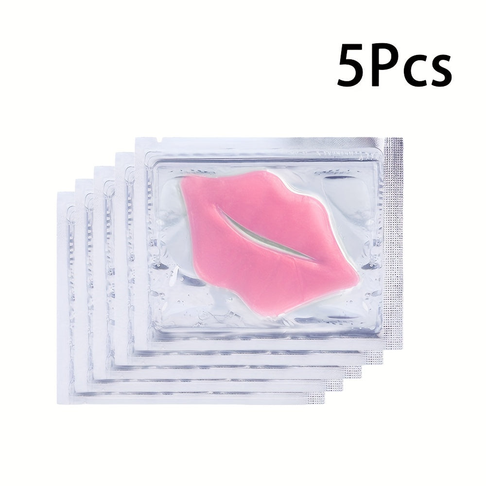 5 Pcs Crystal Lip Mask Reducee The Look Of Ageing Smooth Wrinkle Moisture Essence Patch Lips Plump Gel Personal Care Hydrating Care Tools - KYAAN